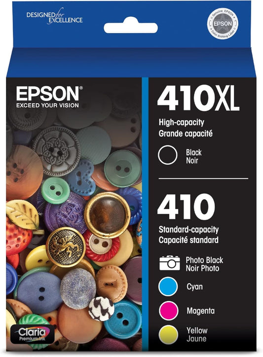Epson 410 Claria Premium Ink Combo Pack - High Capacity & Vibrant Colors!