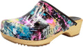 Bjork Maja Wood Open Back Leather Clogs for Comfort and Style