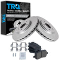 TRQ Front Brake Pad & Rotor Kit Premium G-Coated Ceramic - Direct Fit
