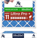 MervKing 20x25x1 Air Filter 4-Pack - MERV 11 Performance