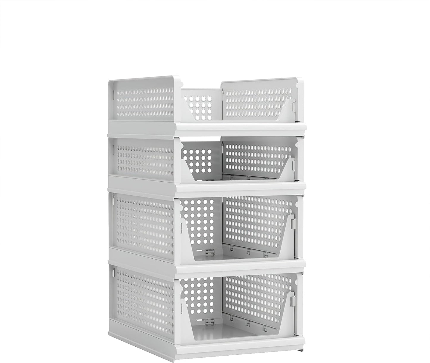 Proarea Stackable Plastic Storage Baskets for Home Organization