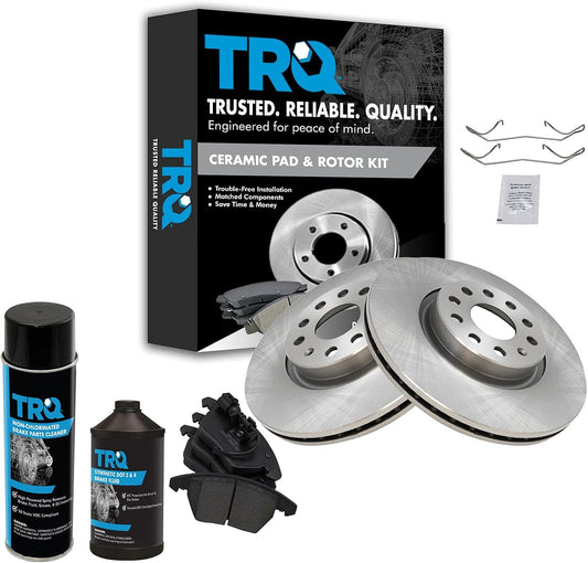 TRQ Front Brake Pad & Rotor Kit for A3, Beetle, Golf, Jetta