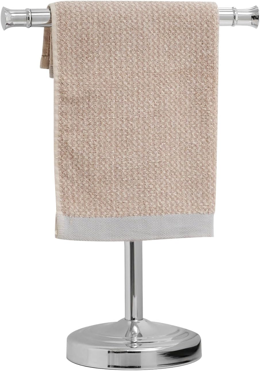 Polished Chrome Towel Stand for Bathroom and Kitchen Use