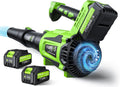 Leaf Blower Cordless - 650 CFM Brushless Motor, Dual Batteries
