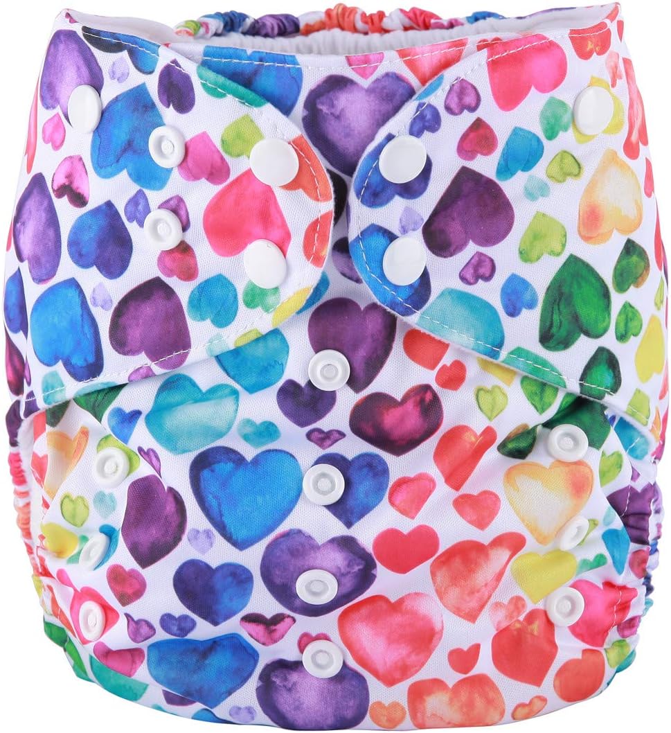 Reusable Junior Cloth Diaper - Eco-Friendly Hearts Design by Sigzagor
