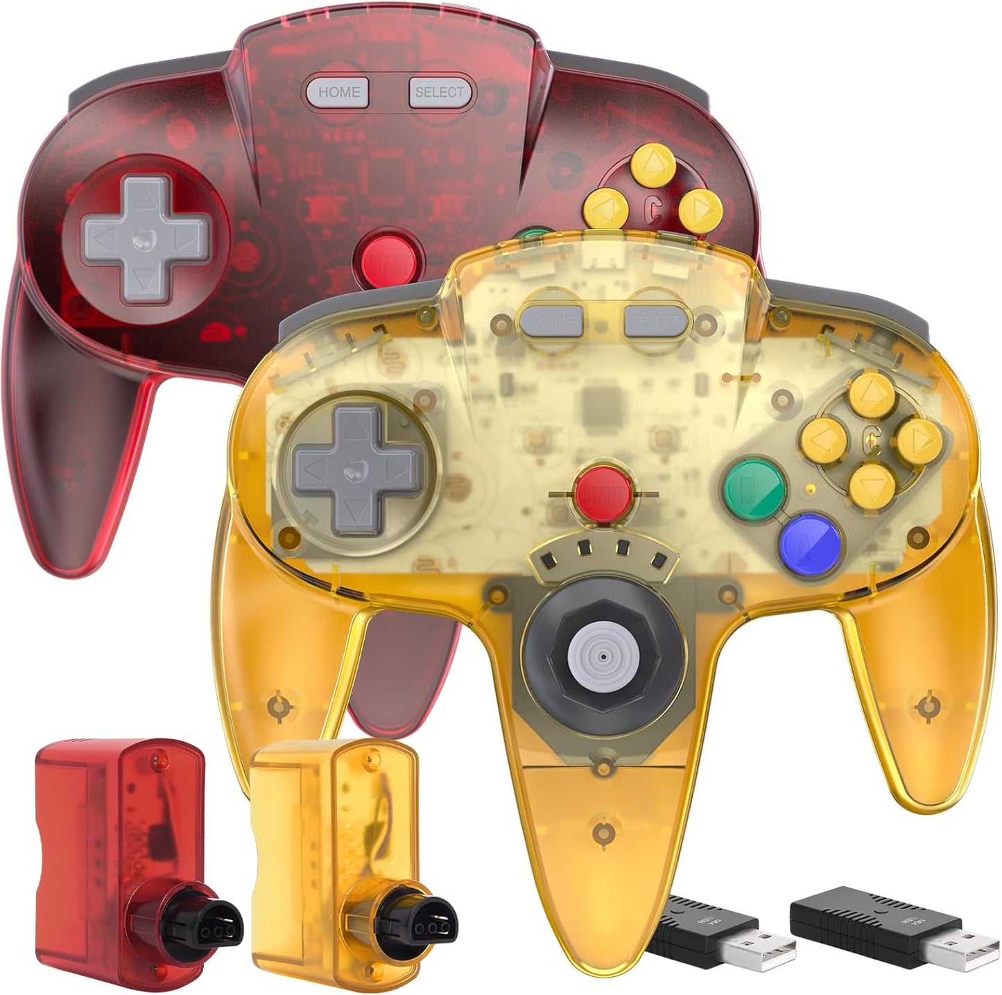2 Pack Wireless N64 Switch Online Controller for Gaming