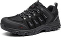 Men's Waterproof Suede Leather Hiking Shoes - Low-Top Trail Comfort