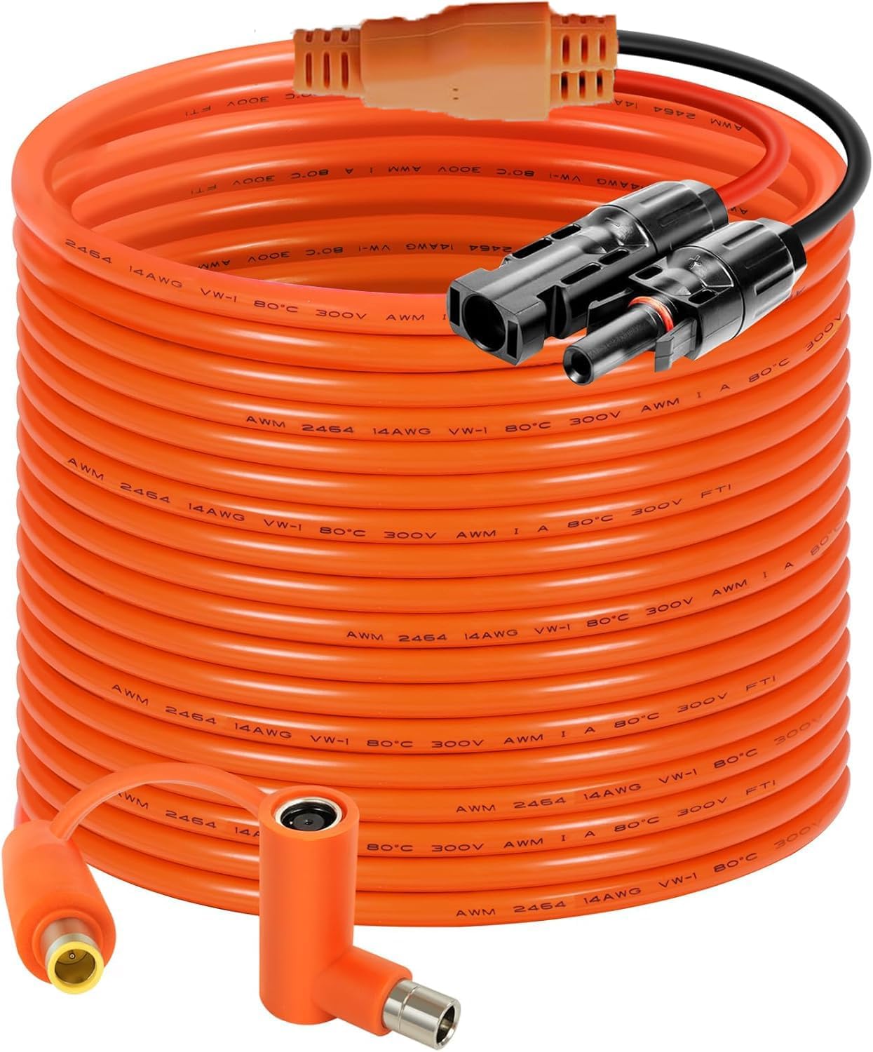 Solar Connector to DC 8mm Adapter Cable 35FT for Outdoor Use