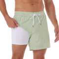 BRISIRA Mens Swim Trunks with Compression Liner - 5in Inseam Quick Dry