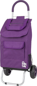 Trolley Dolly Purple Foldable Shopping Cart - Sturdy Wheels, Compact