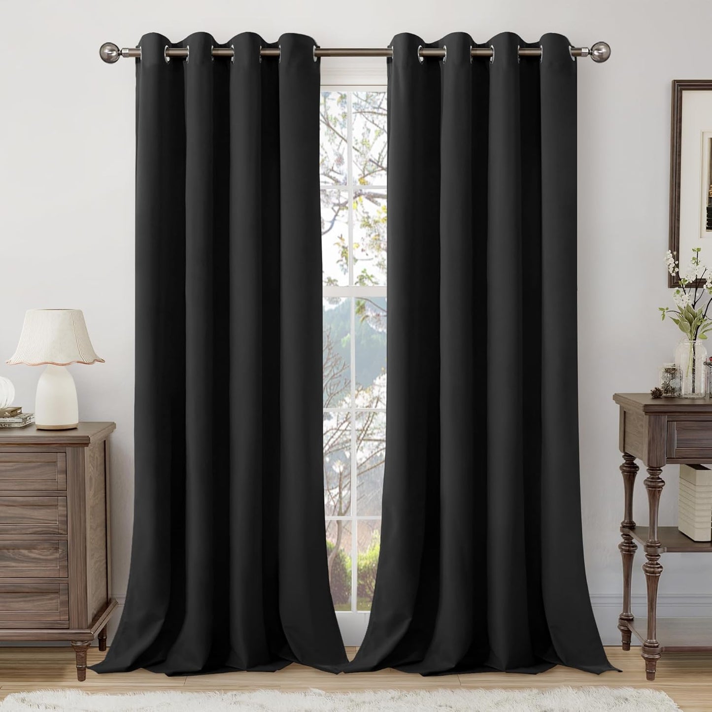 Extra Long Velvet Blackout Curtains for Cozy Living Room Decor