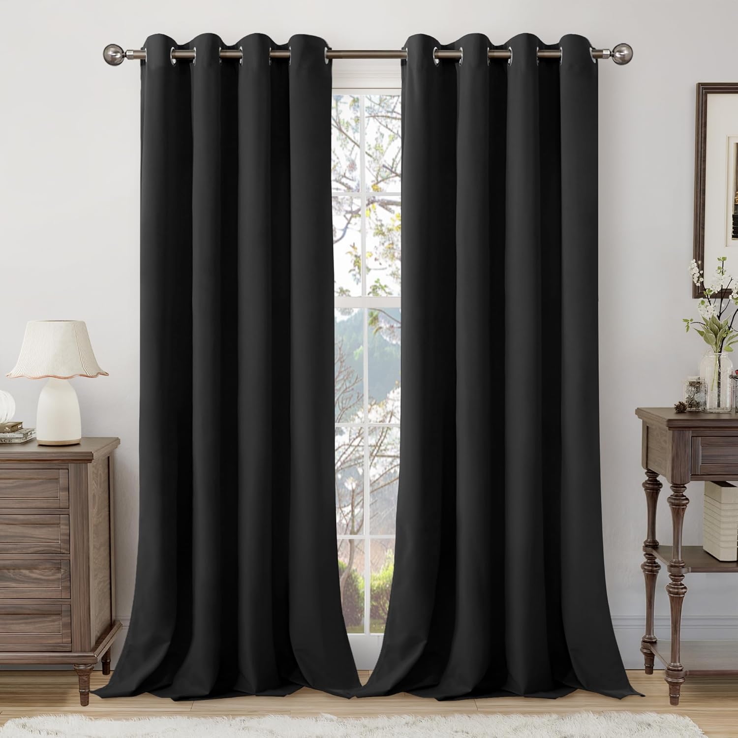 Extra Long Velvet Blackout Curtains for Cozy Living Room Decor
