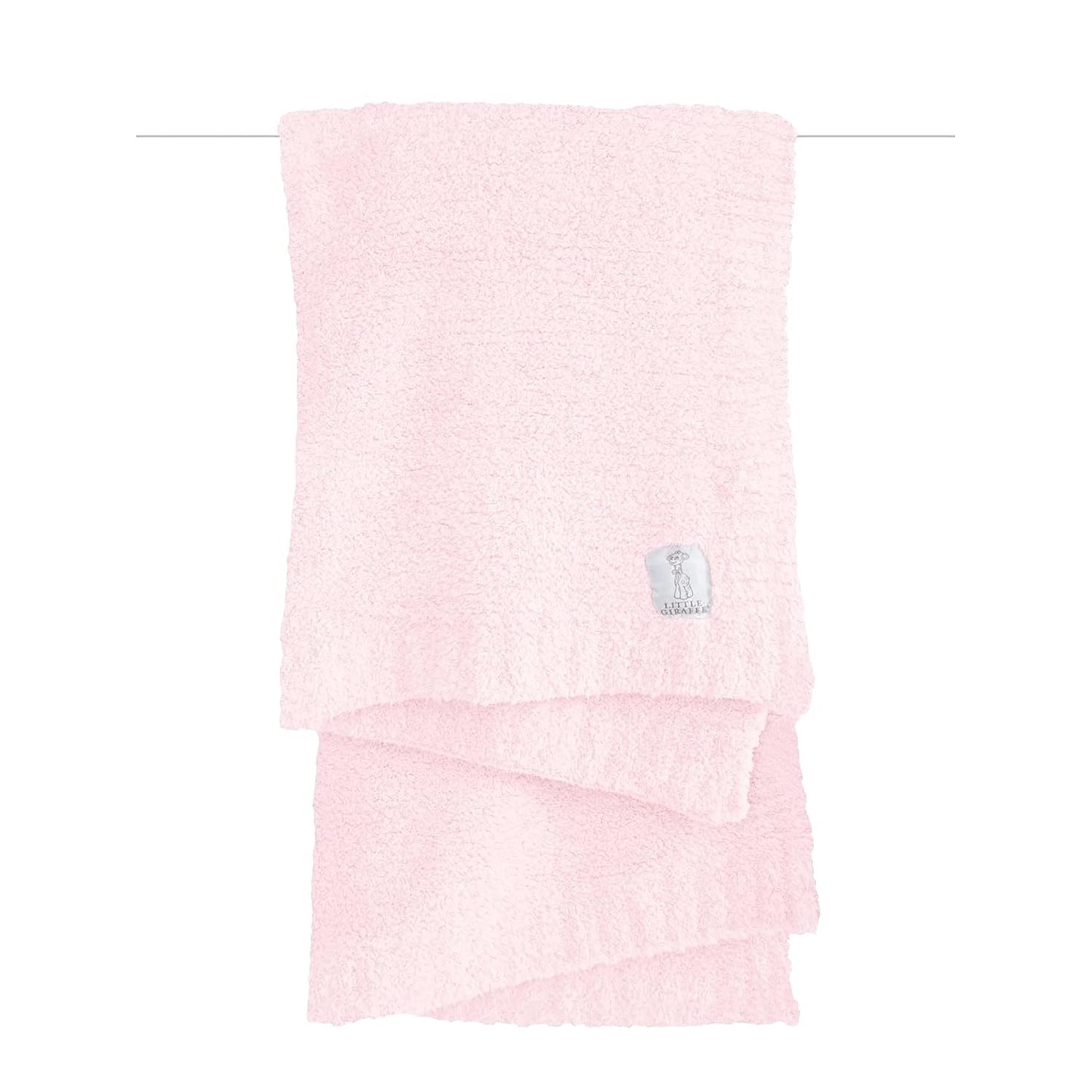 Little Giraffe Pink Chenille Knit Baby Blanket - Ultra Soft & Cozy!