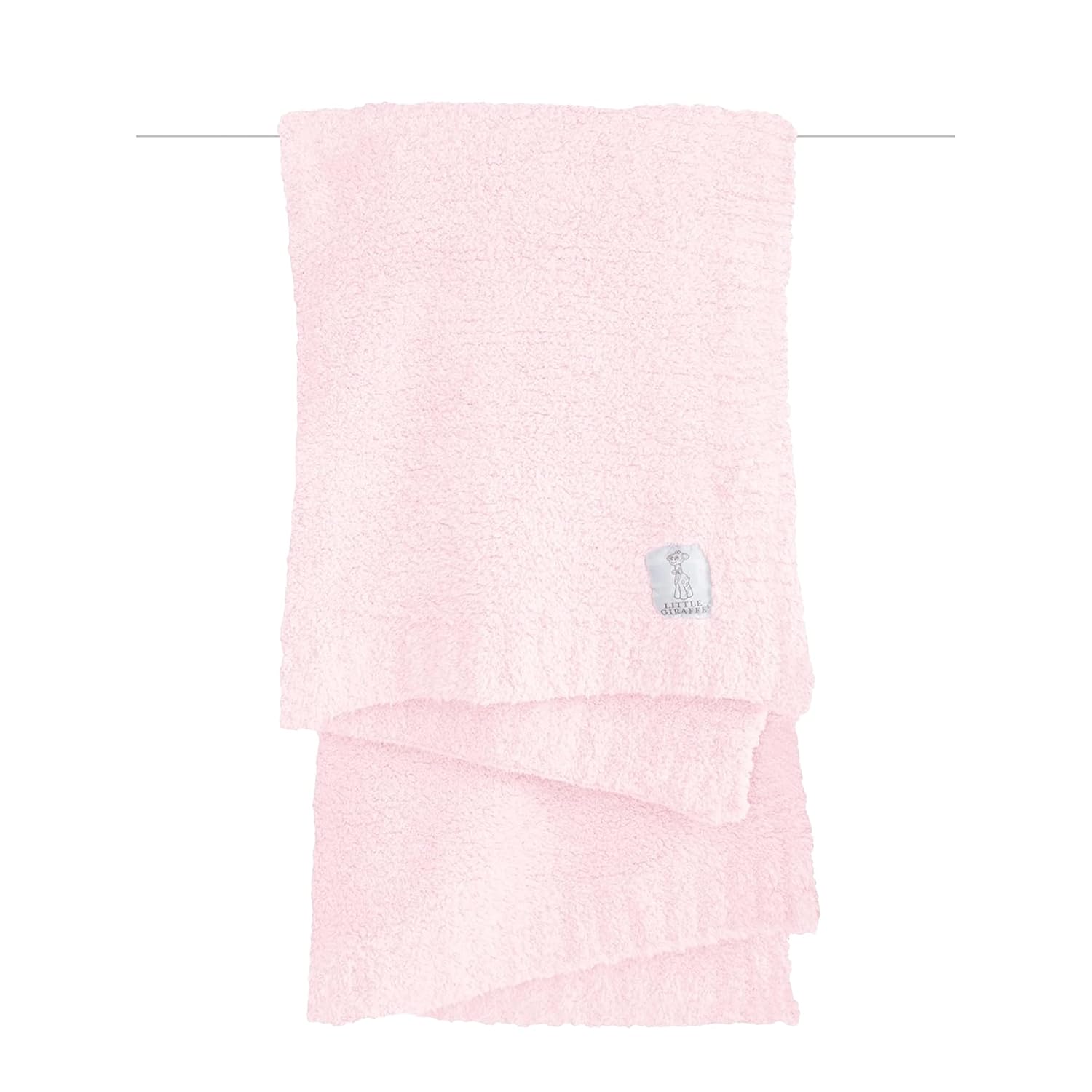 Little Giraffe Pink Chenille Knit Baby Blanket - Ultra Soft & Cozy!