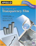 Apollo Plain Paper Copier Transparency Film Black On Clear - Box