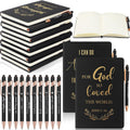 Christian Journals Set 10 A5 Leather Notebooks with Pens - Gift Pack
