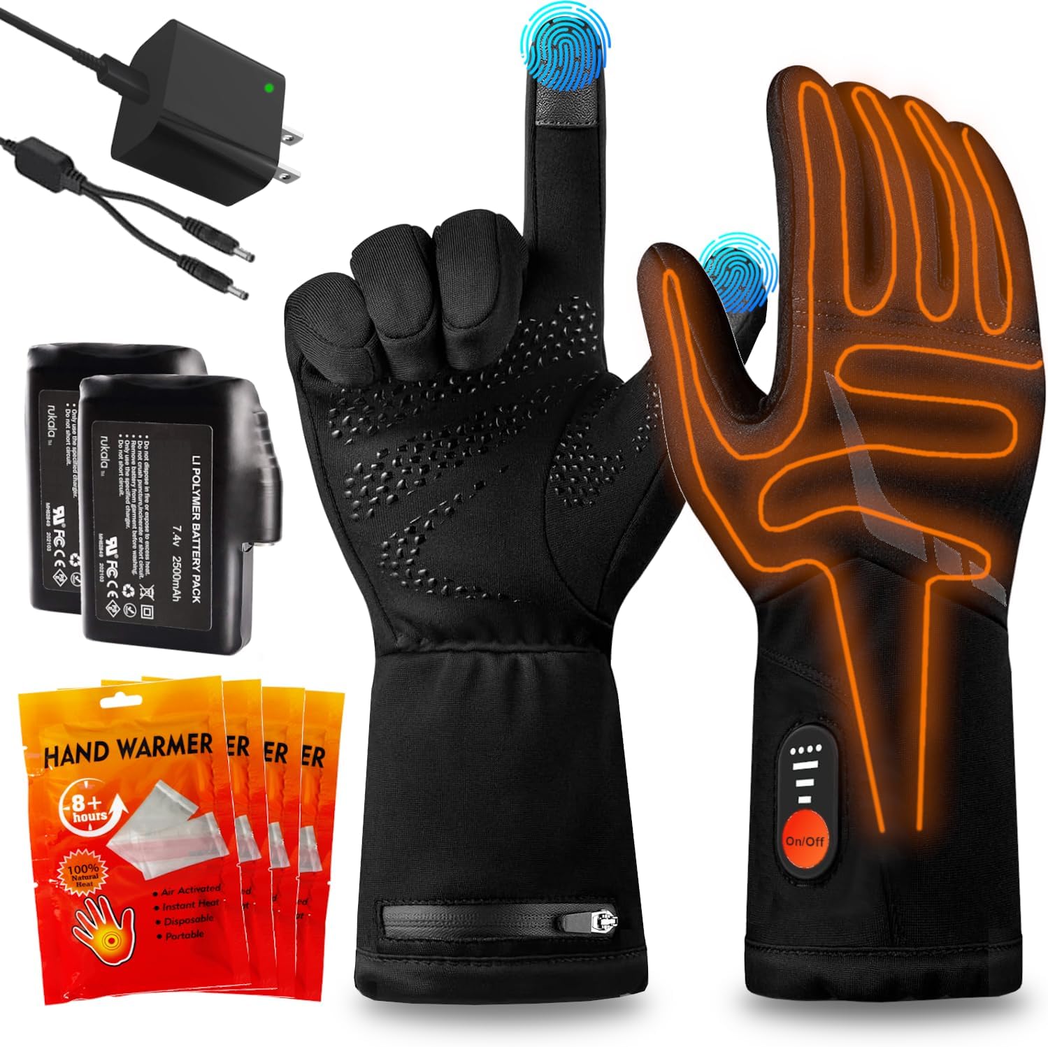 Rukala Heated Glove Liners - Warm Hands Anywhere!