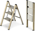 WOA WOA 3 Step Ladder Foldable Step Stool - Slim, Lightweight Support
