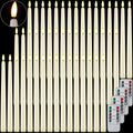 Flameless Taper Candles 48 Pack with Remote - Realistic 11 in Ivory