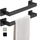 16 Inch Towel Bar 2 Pack Matte Black - Rustproof Stainless Steel