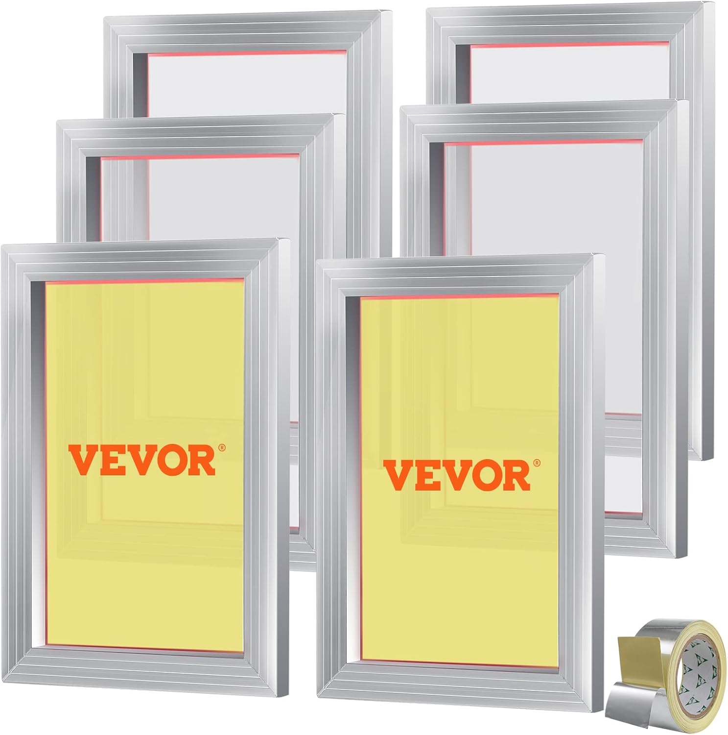 VEVOR Screen Printing Kit with 6 Aluminum Frames for DIY Printing