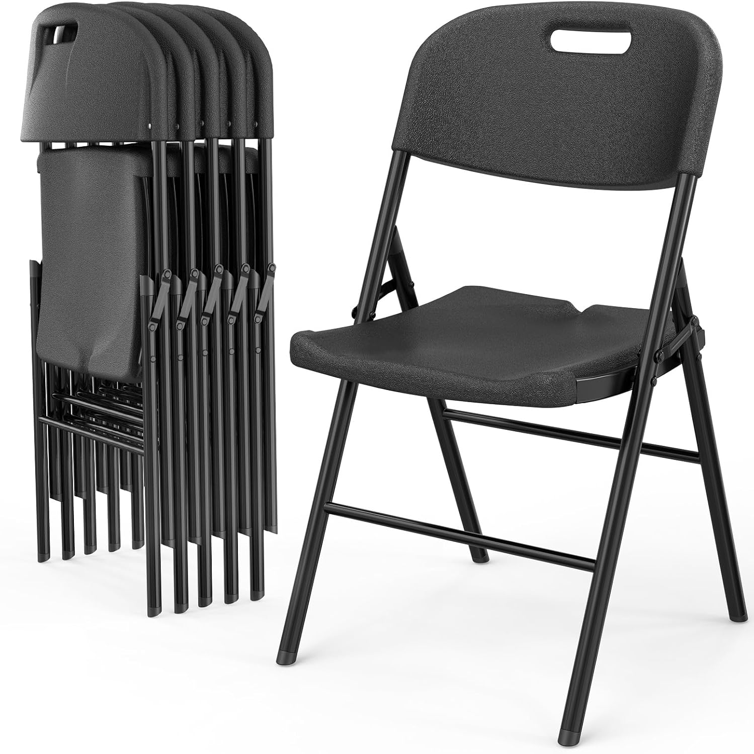 VINGLI Folding Chairs for Indoor Outdoor Use, Heavy Duty 6 Pack