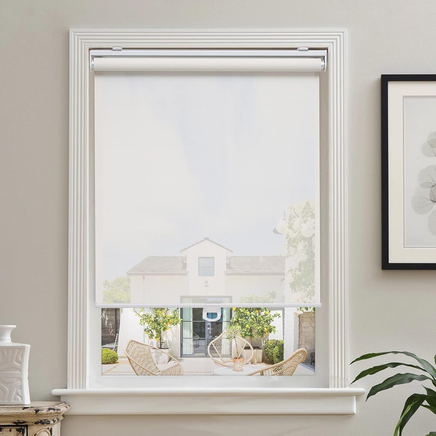 AOSKY Cordless Roller Shades for Windows with UV Protection