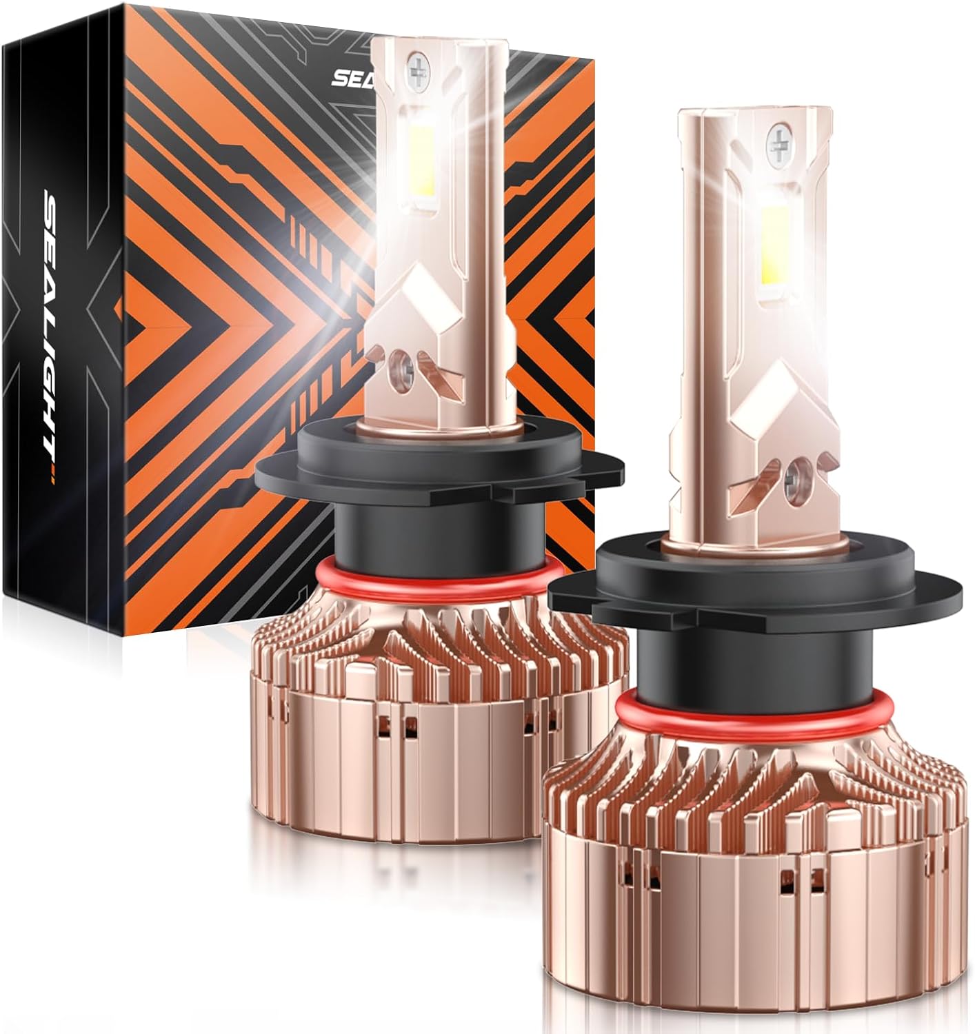 SEALIGHT H7 LED Bulbs 40000LM 6000K Cool White for Safety