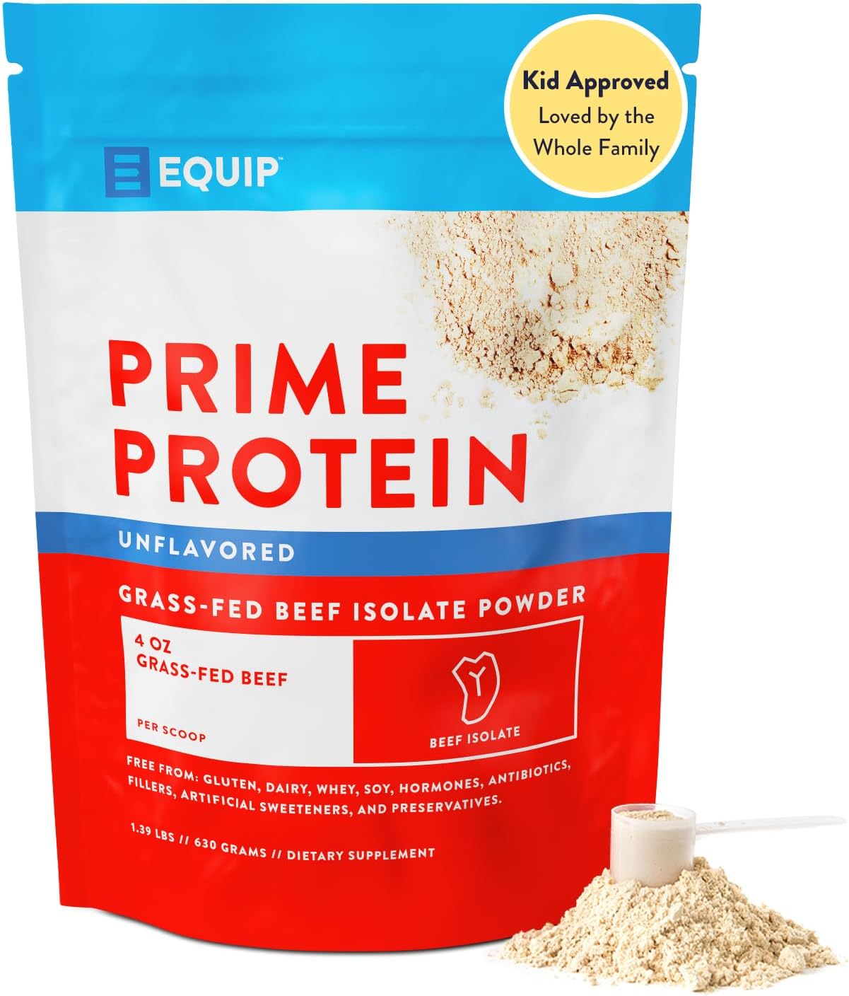 Equip Foods Prime Protein Powder - Clean Beef Protein Isolate