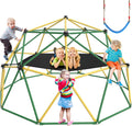 10FT Climbing Dome with Hammock for Kids - Sturdy Outdoor Jungle Gym