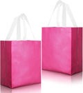 Eccliy 80 Pack Hot Pink Reusable Gift Bags - Durable, Shiny Tote