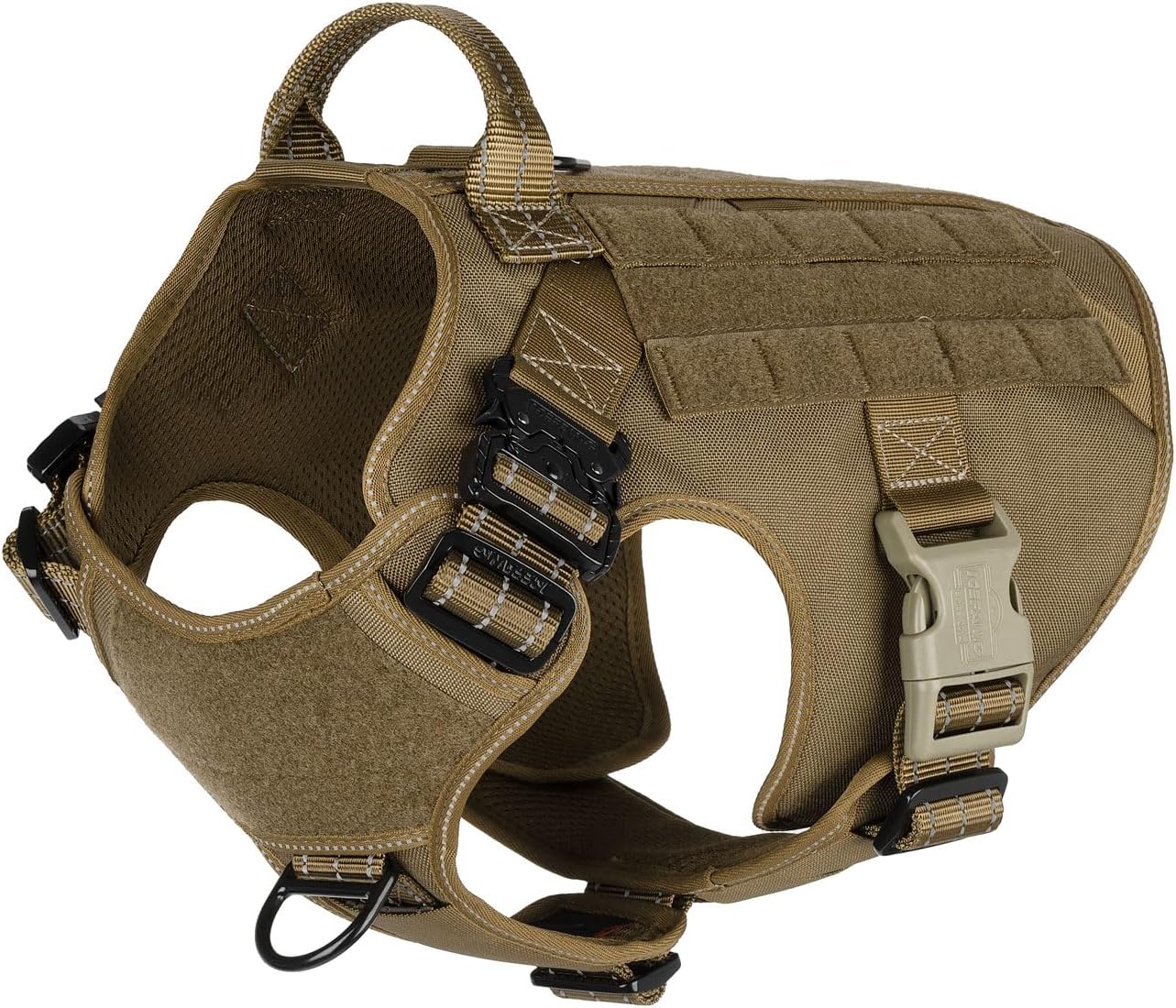 ICEFANG Tactical Dog Harness for X-Large Dogs with MOLLE Vest