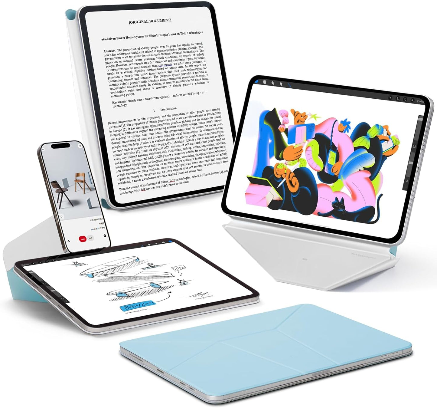 MOFT Dynamic Folio Case for iPad Air 11-inch with 20+ Angles