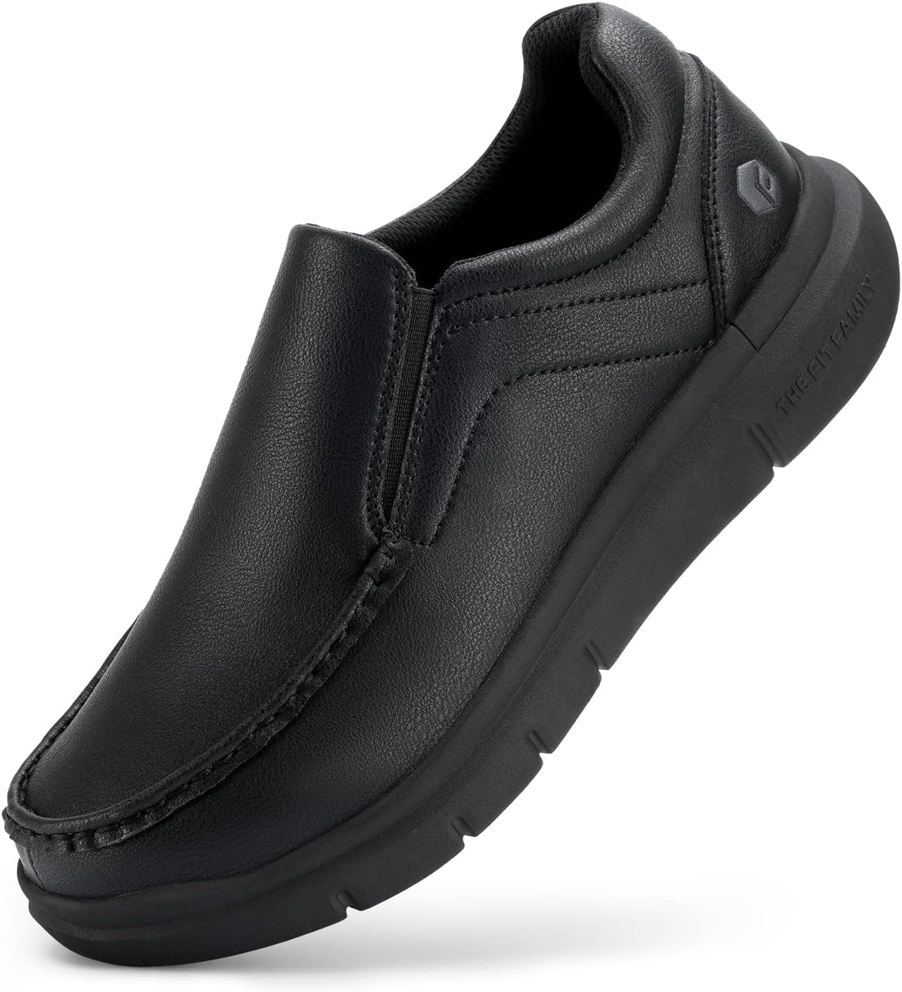 FitVille Wide Slip on Shoes for Men - Comfortable Leather Loafers