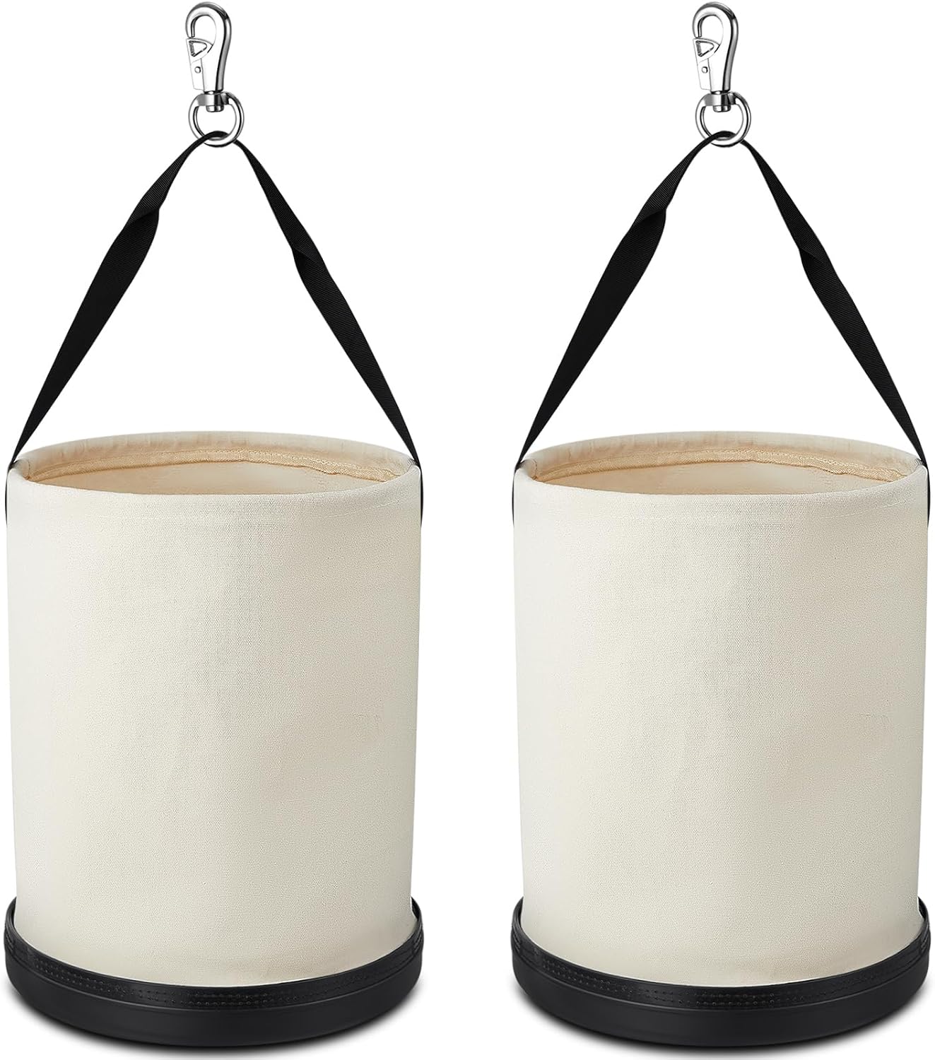 Utility Canvas Tool Bucket 2 Pack for Heavy Duty Storage