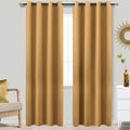 KOUFALL 96 Inches Long Blackout Curtains 2 Panel Set - Thermal, Retro