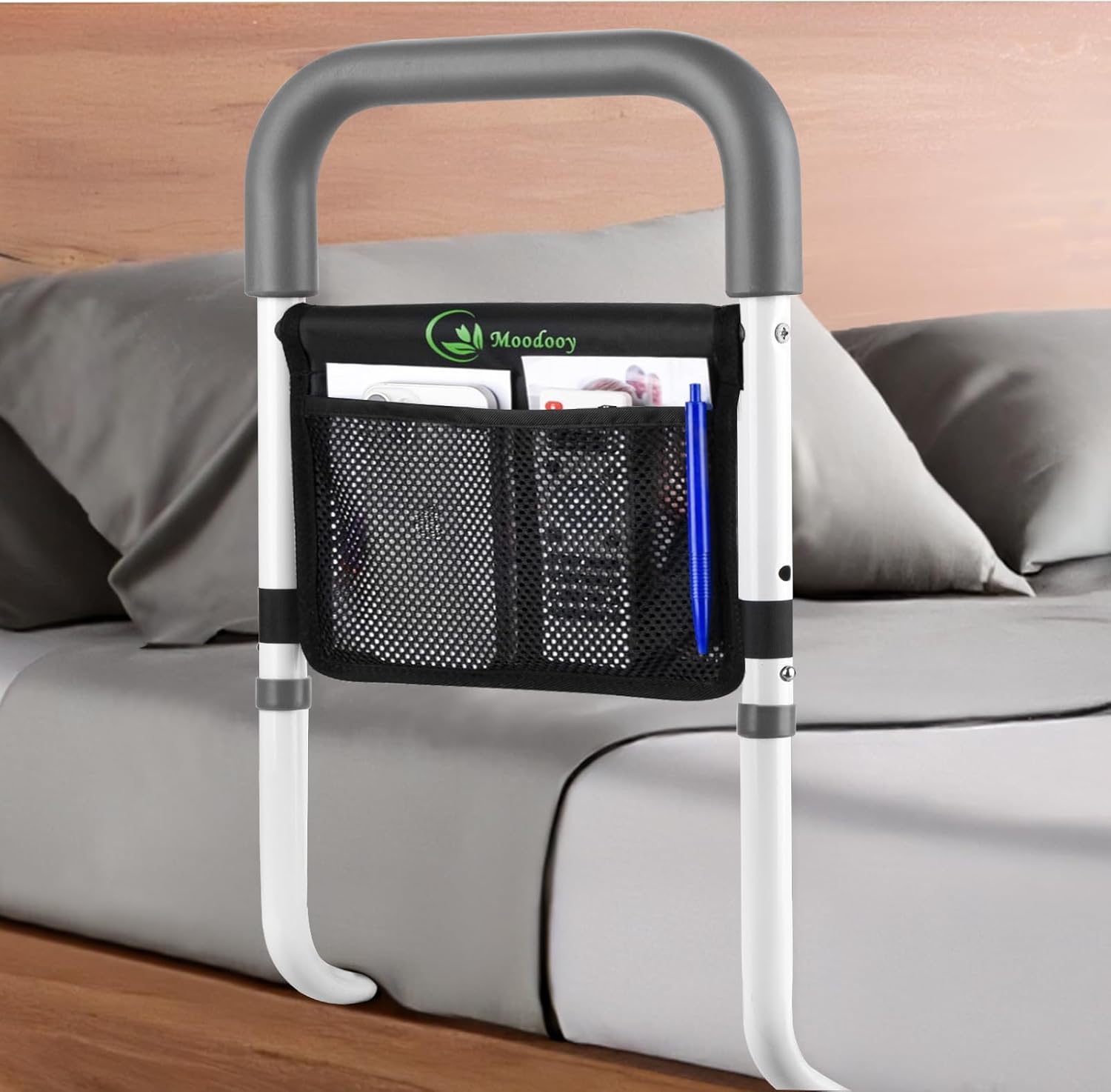 Sturdy Bed Rail for Elderly with Adjustable Height and Safety