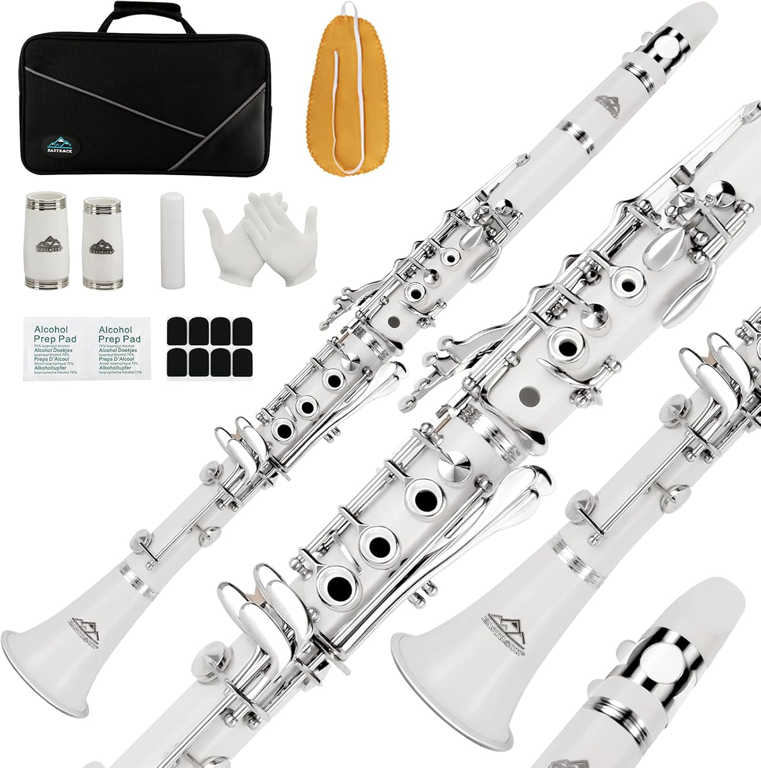 EASTROCK Bb Flat 17 Nickel Keys Beginner Student Clarinet