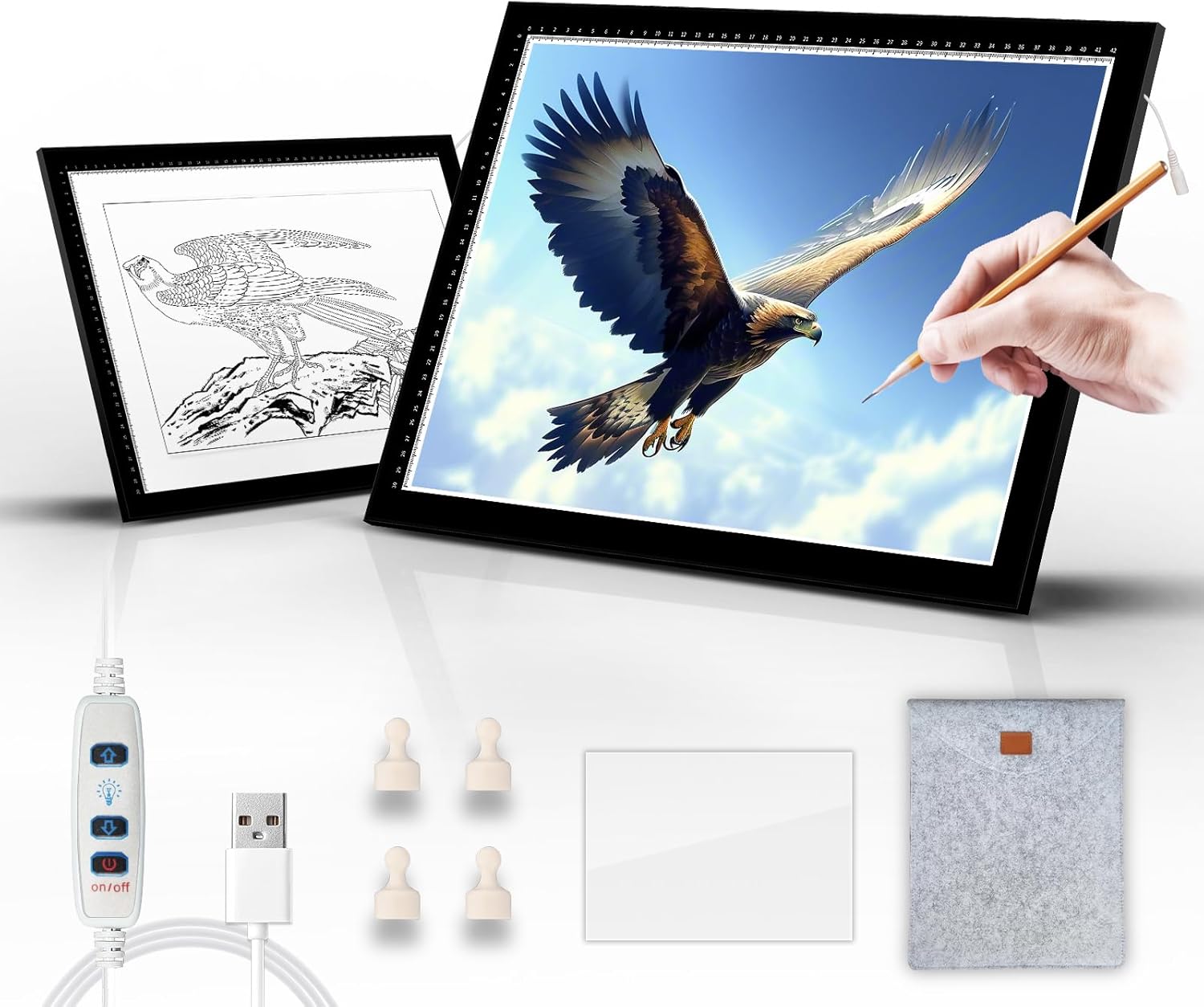 ColorWeaveArt LED Lightbox: 10-Level Dimming, Ideal for Diamond Art