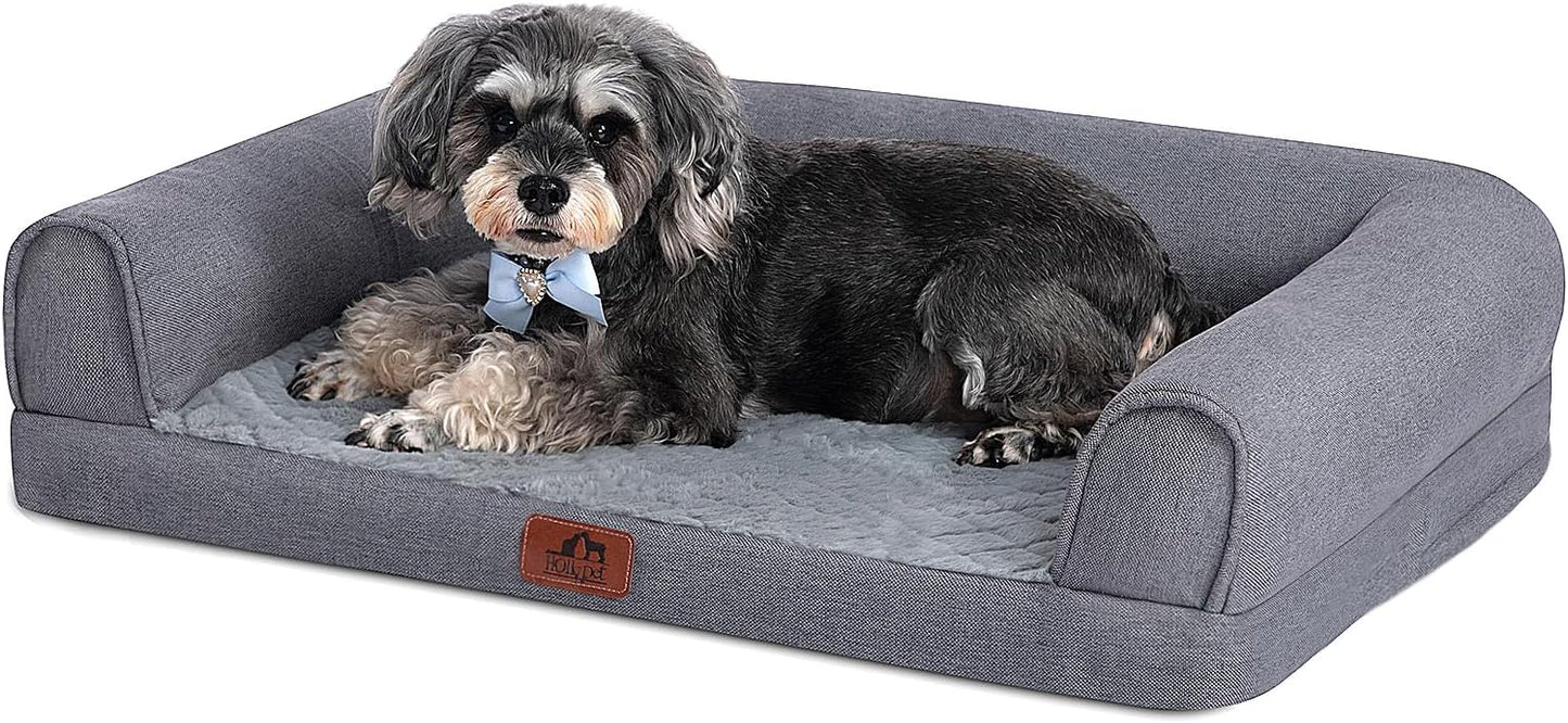 Hollypet Orthopedic Dog Bed for Medium Dogs with Supportive Foam