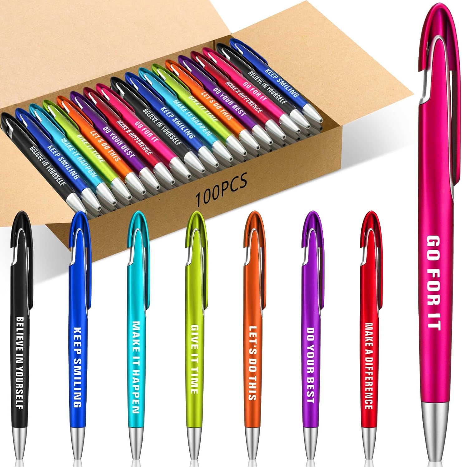 Inspirational Ballpoint Pens Bulk Pack for Motivation Gifts