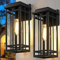 13.8ft Outdoor Wall Light Fixtures 2 Pack - Durable Black Porch