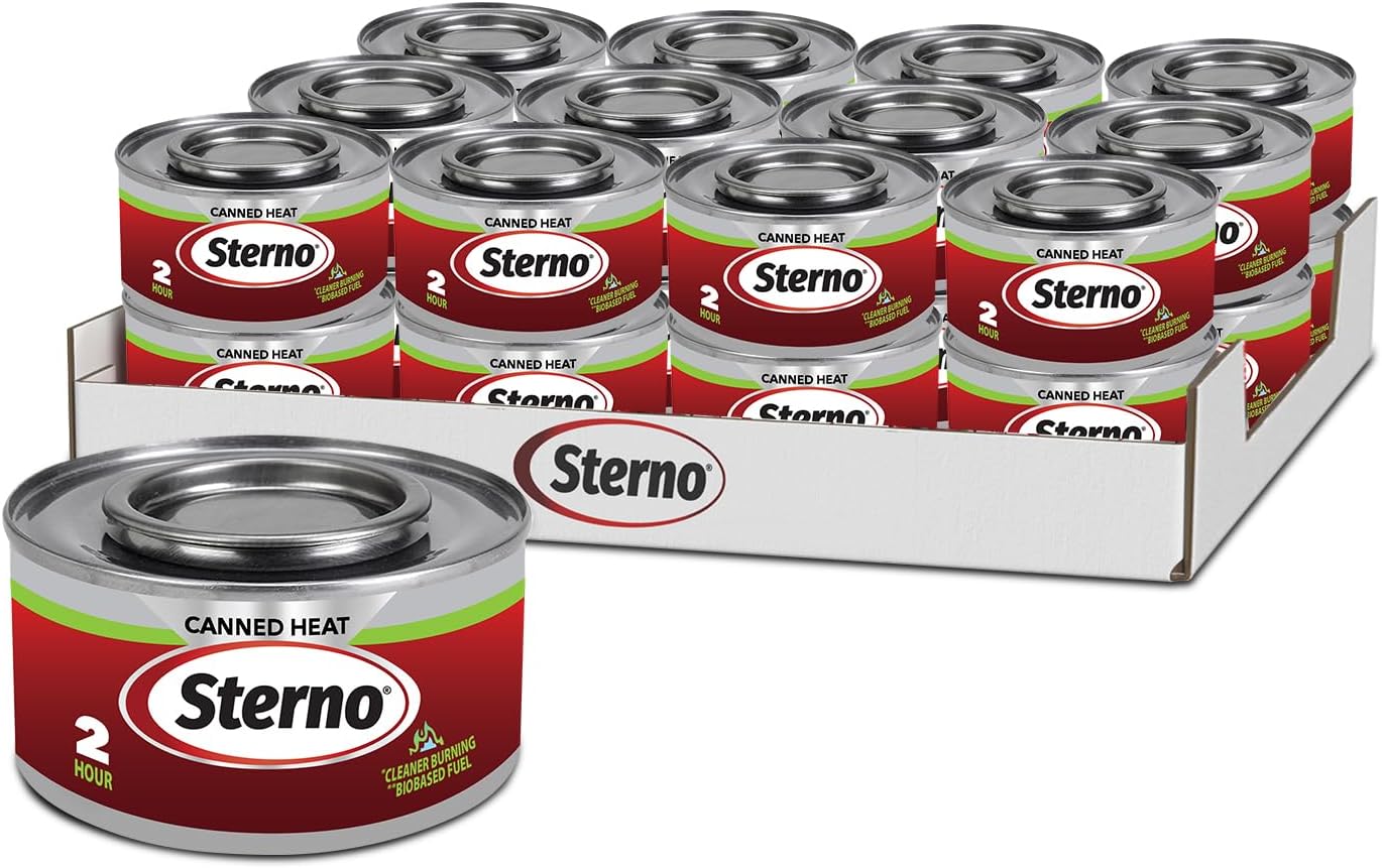 Sterno Fuel Cans for Chafing Dish - 2 Hour Burn Time Pack
