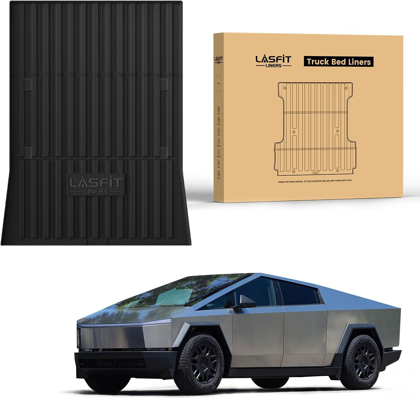 LASFIT Premium Extra Thick Truck Bed Mat for Tesla Cybertruck