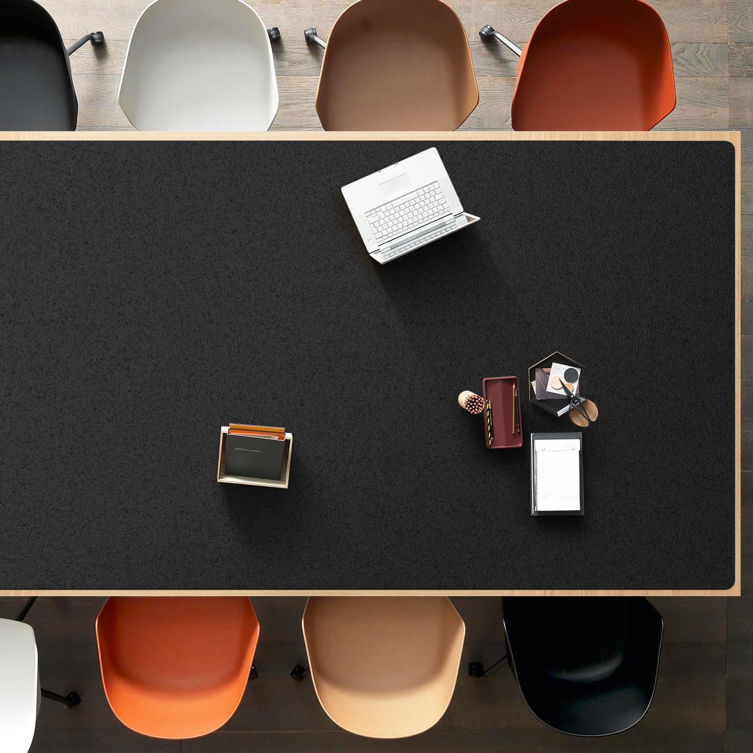 Black Plastic Table Cover Protector for Dining Room & Office