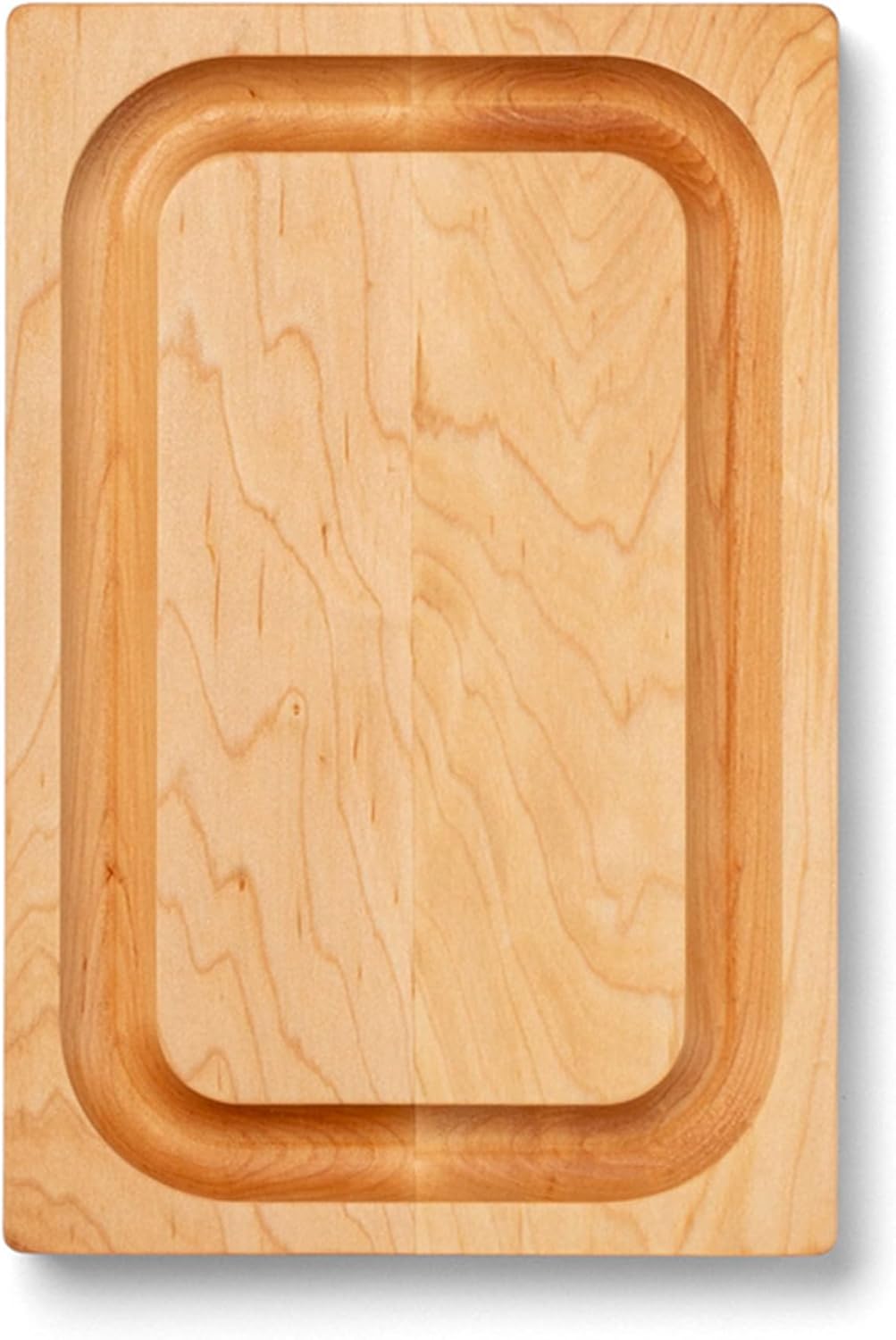 Chop-N-Slice Rectangular Wooden Maple Cutting Board 12x8 1 Thick