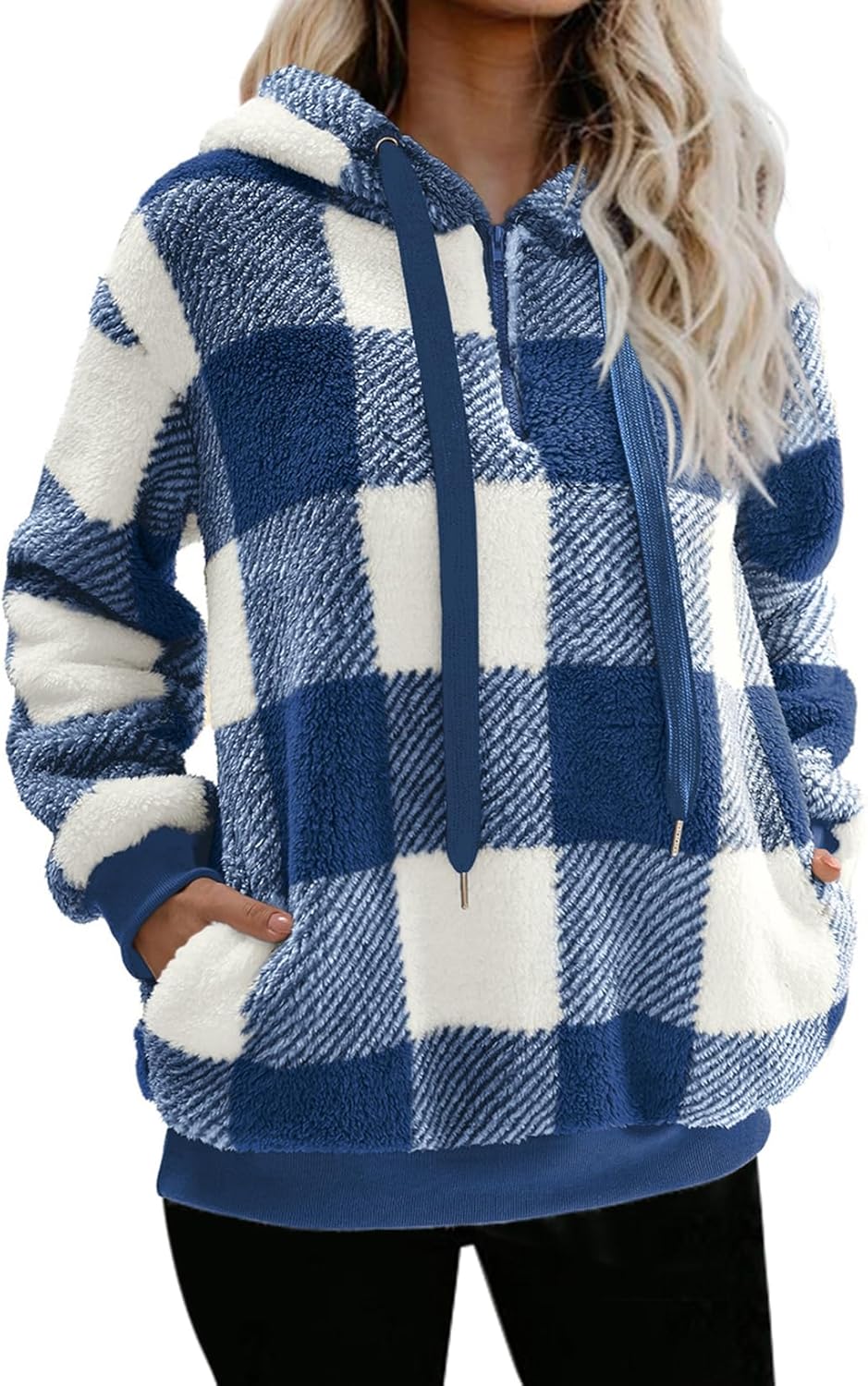 Nirovien Womens Sherpa Pullover Hoodie for Cozy Warmth