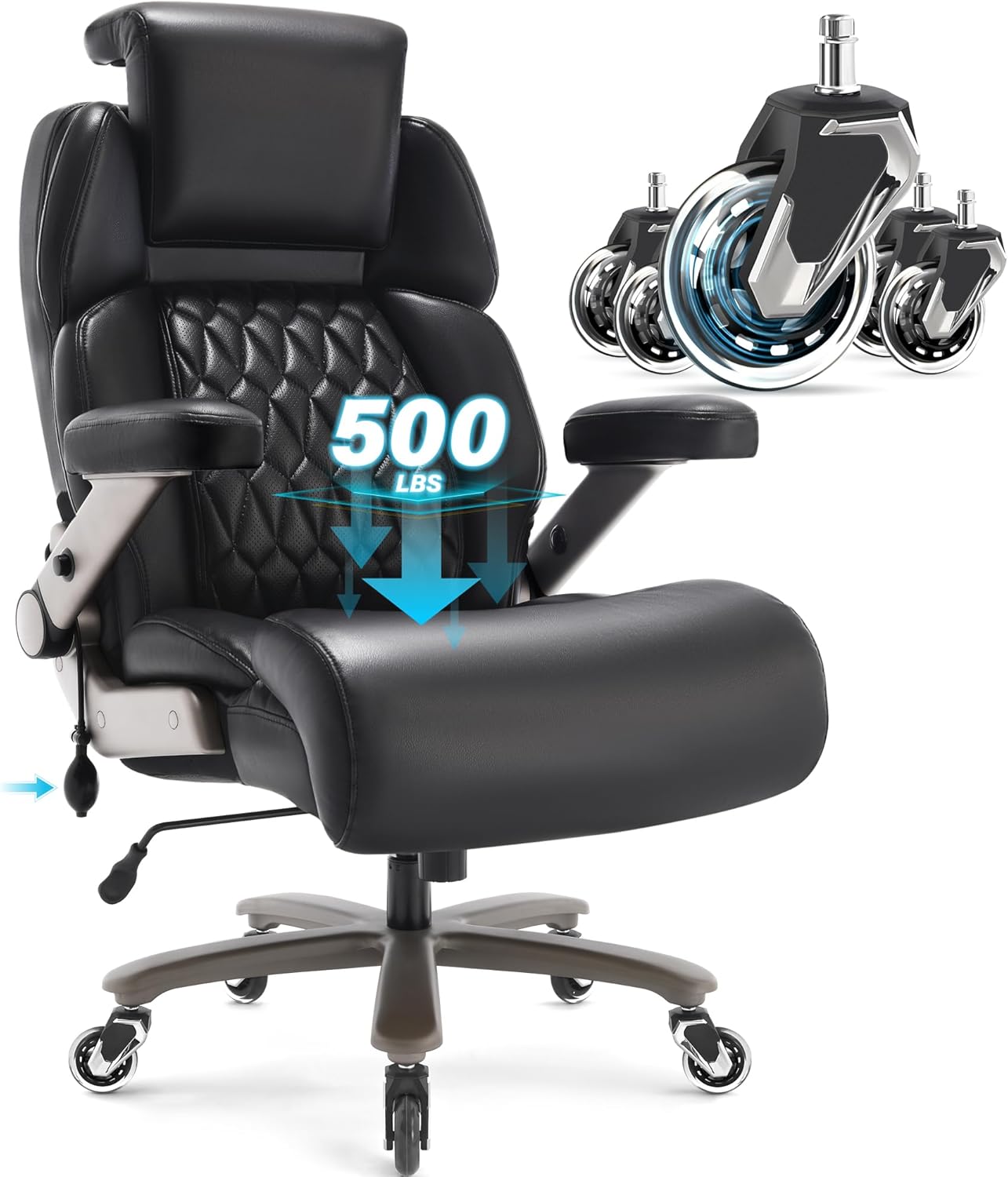 500lbs Ergonomic Big & Tall Office Chair - Ultimate Comfort!