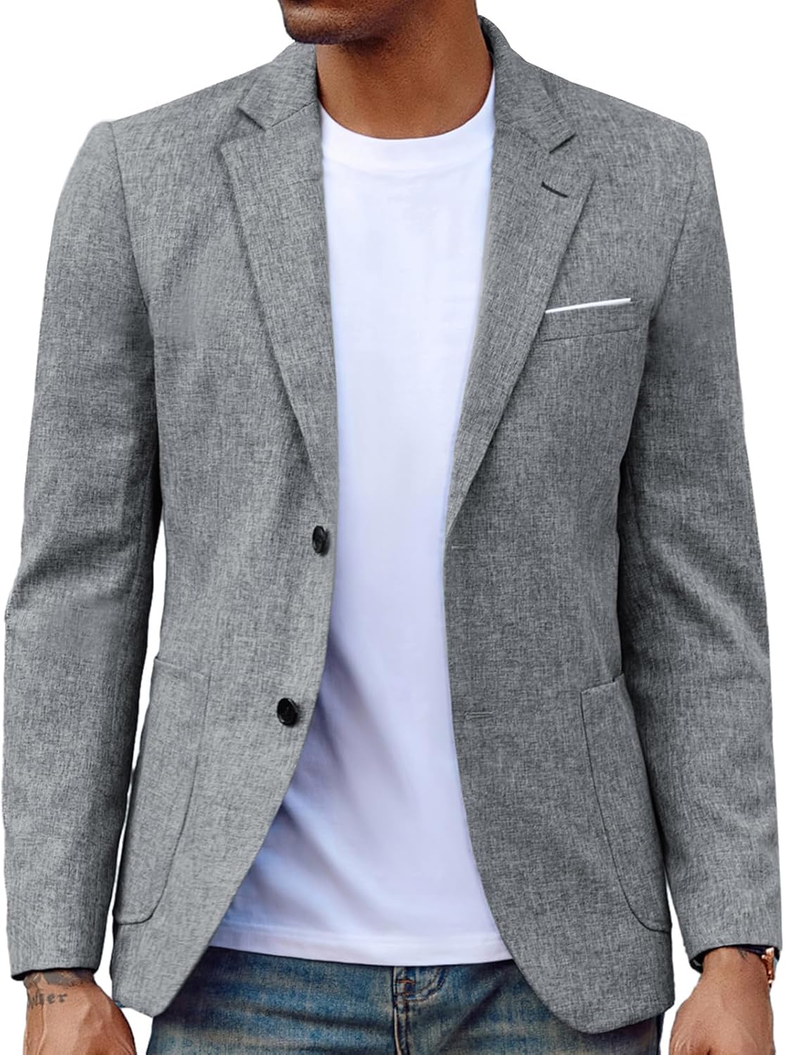 Mens Casual Sport Coat Blazer Lightweight Business Jacket