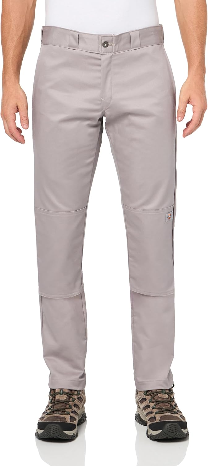 Dickies Men's Skinny Straight Double Knee Work Pants for Durability